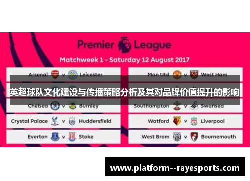 英超球队文化建设与传播策略分析及其对品牌价值提升的影响